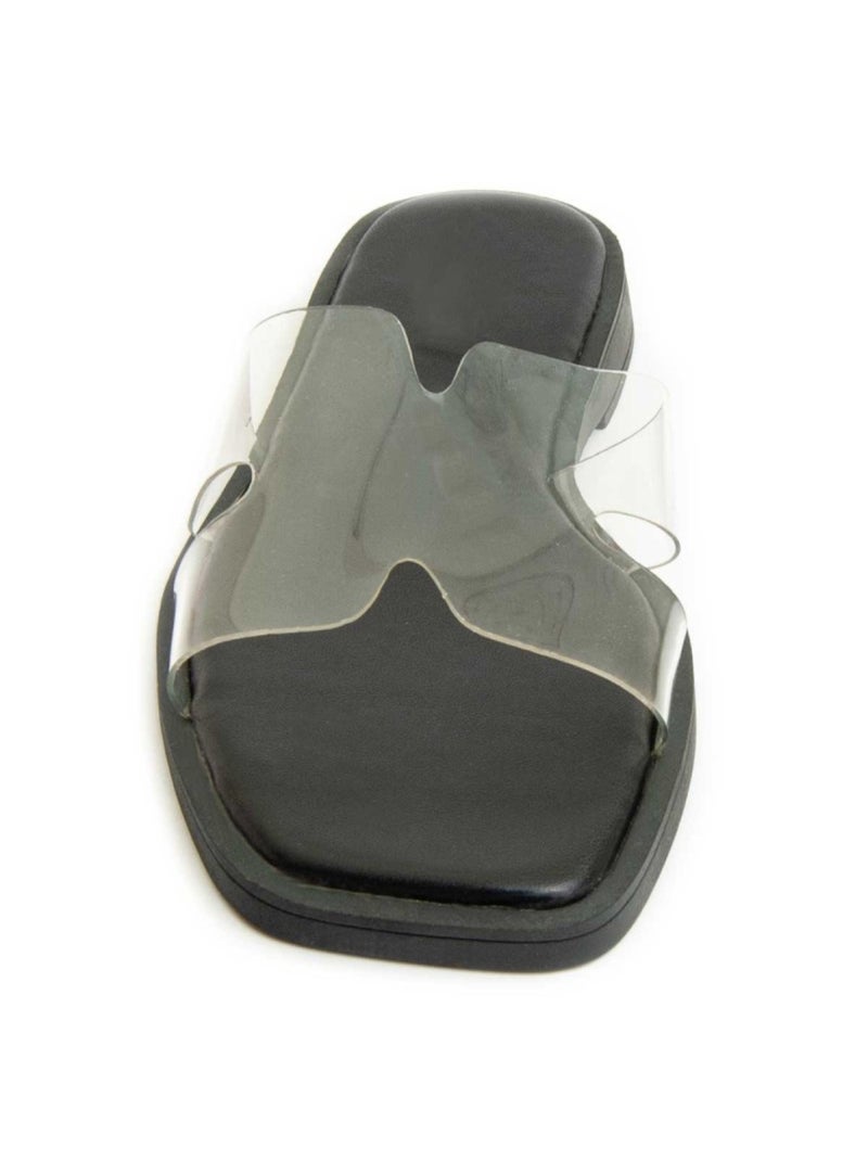 Sandalo Basso Materiale Sintetico Montevita Nero - Kiabi