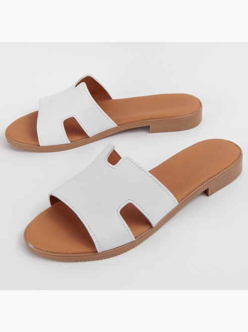 Sandalo Basso Pelle Naturale Purapiel - Kiabi