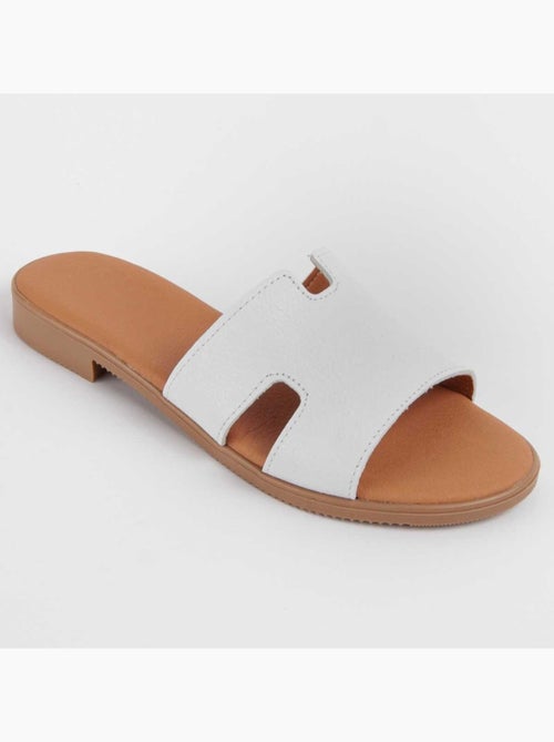 Sandalo Basso Pelle Naturale Purapiel - Kiabi