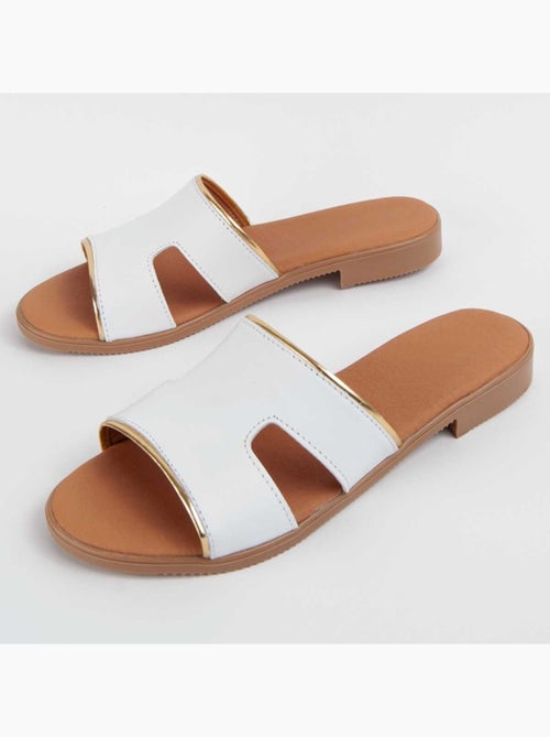 Sandalo Basso Pelle Naturale Purapiel - Kiabi