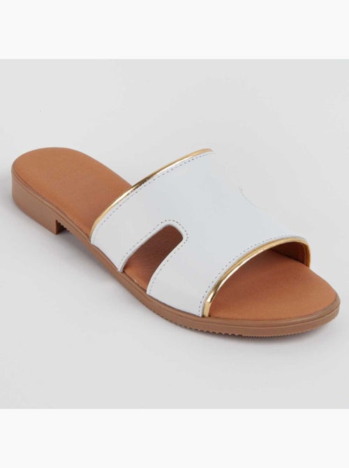 Sandalo Basso Pelle Naturale Purapiel - Kiabi