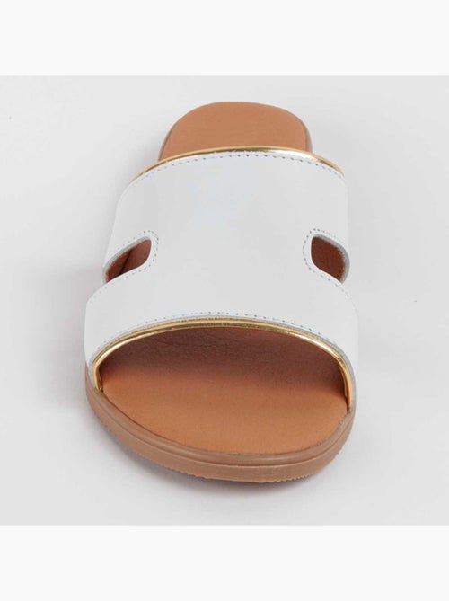 Sandalo Basso Pelle Naturale Purapiel - Kiabi