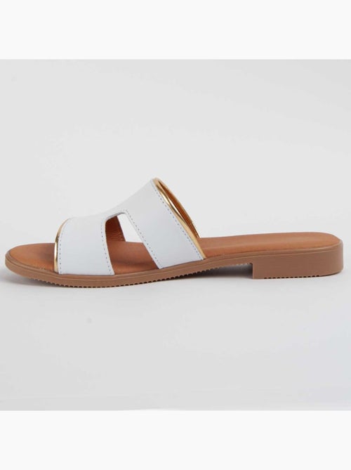 Sandalo Basso Pelle Naturale Purapiel - Kiabi