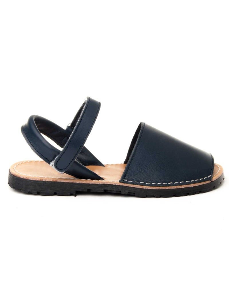 Sandalo Basso Pelle Naturale Purapiel Blu - Kiabi