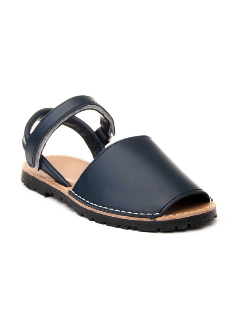 Sandalo Basso Pelle Naturale Purapiel Blu - Kiabi