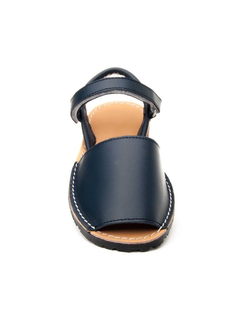 Sandalo Basso Pelle Naturale Purapiel Blu - Kiabi