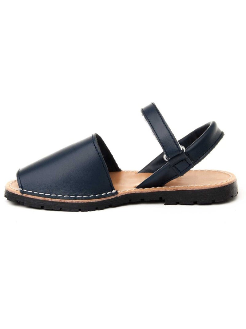 Sandalo Basso Pelle Naturale Purapiel Blu - Kiabi