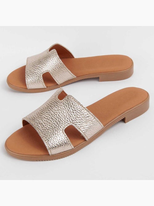 Sandalo Basso Pelle Naturale Purapiel - Kiabi