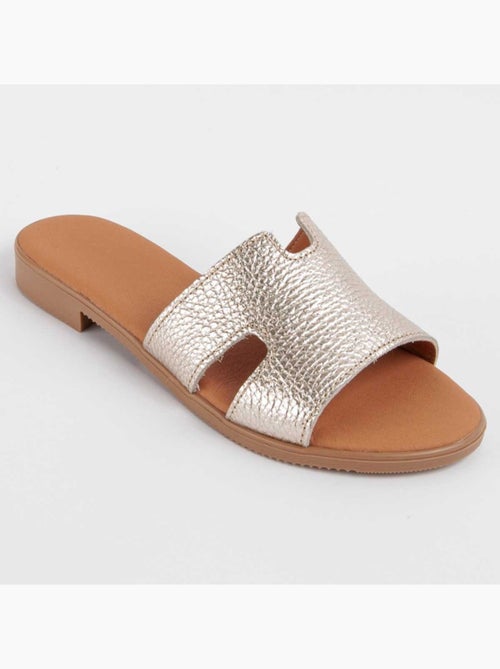 Sandalo Basso Pelle Naturale Purapiel - Kiabi