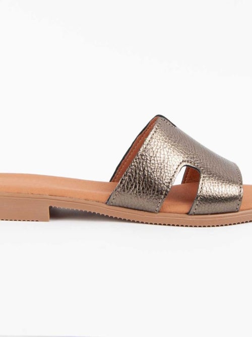 Sandalo Basso Pelle Naturale Purapiel - Kiabi