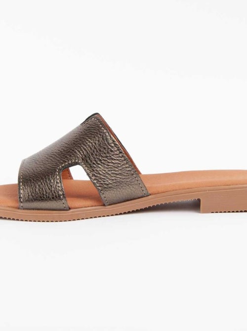 Sandalo Basso Pelle Naturale Purapiel - Kiabi