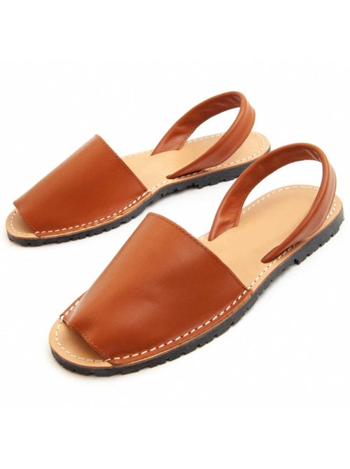 Sandalo Basso Pelle Naturale Purapiel - Kiabi