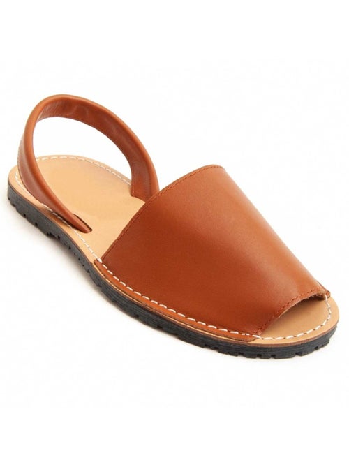 Sandalo Basso Pelle Naturale Purapiel - Kiabi