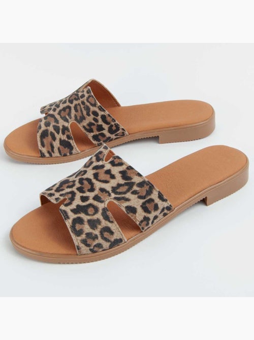 Sandalo Basso Pelle Naturale Purapiel - Kiabi