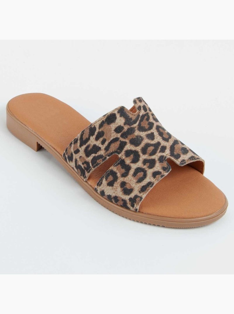 Sandalo Basso Pelle Naturale Purapiel Multicolore - Kiabi