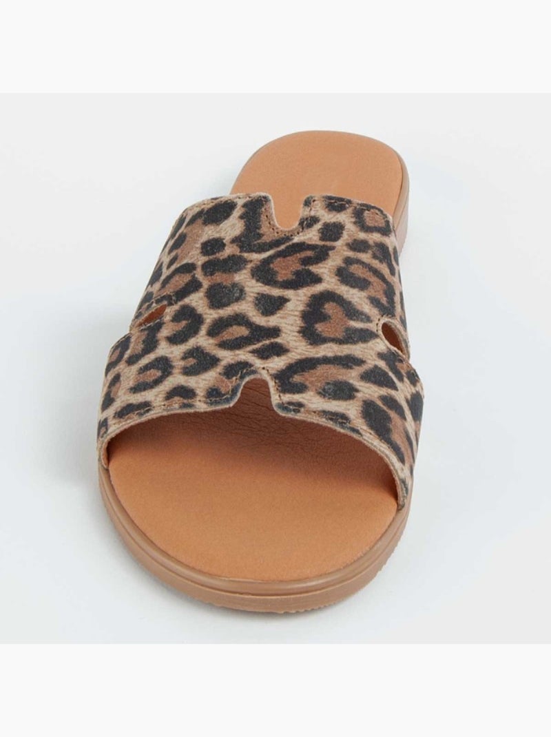 Sandalo Basso Pelle Naturale Purapiel Multicolore - Kiabi
