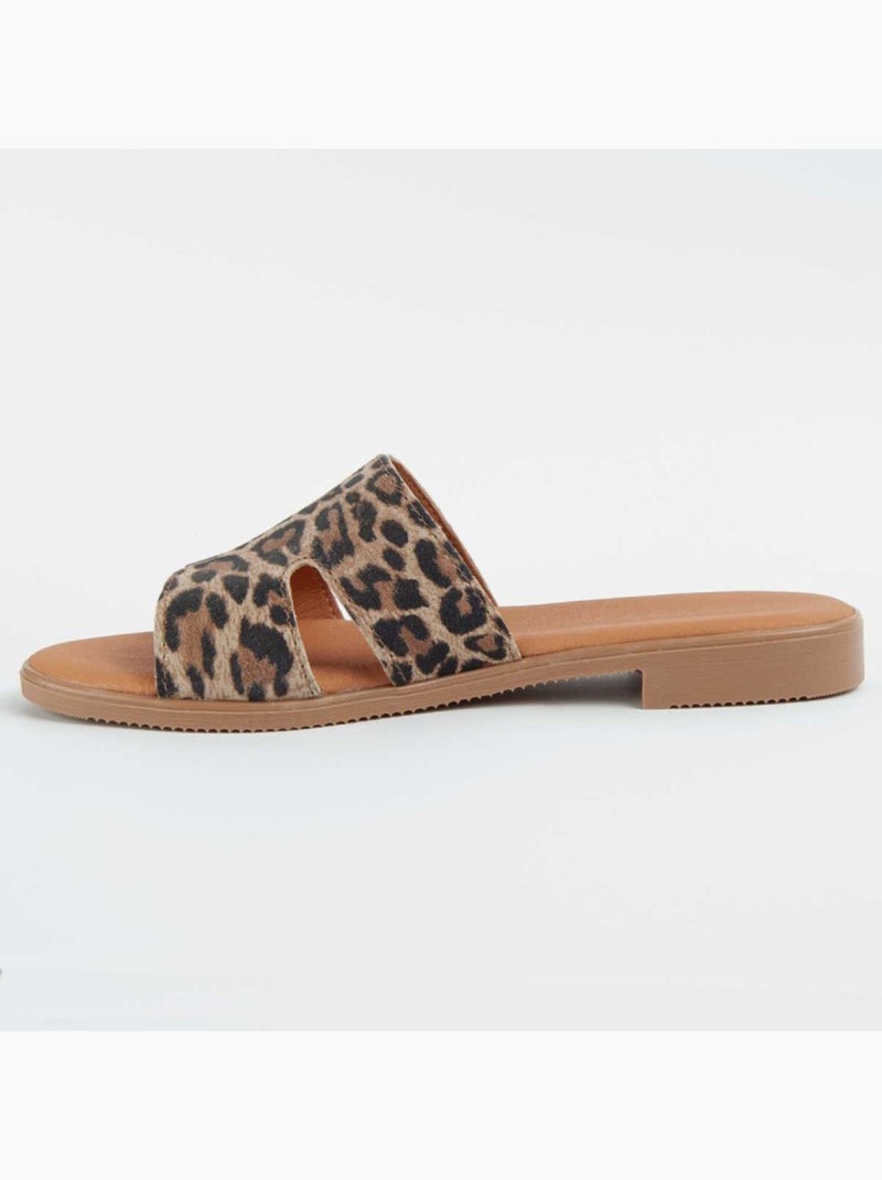Sandalo Basso Pelle Naturale Purapiel Multicolore - Kiabi