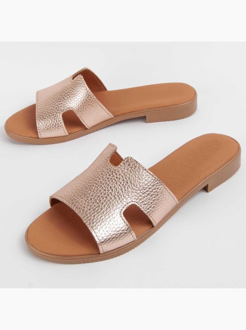 Sandalo Basso Pelle Naturale Purapiel - Kiabi