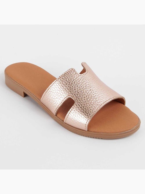 Sandalo Basso Pelle Naturale Purapiel - Kiabi