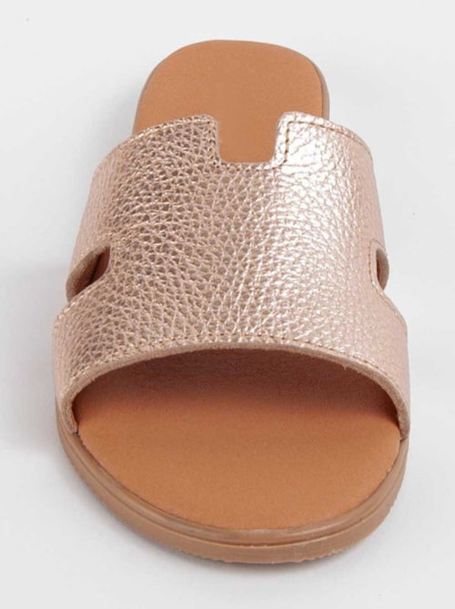 Sandalo Basso Pelle Naturale Purapiel - Kiabi