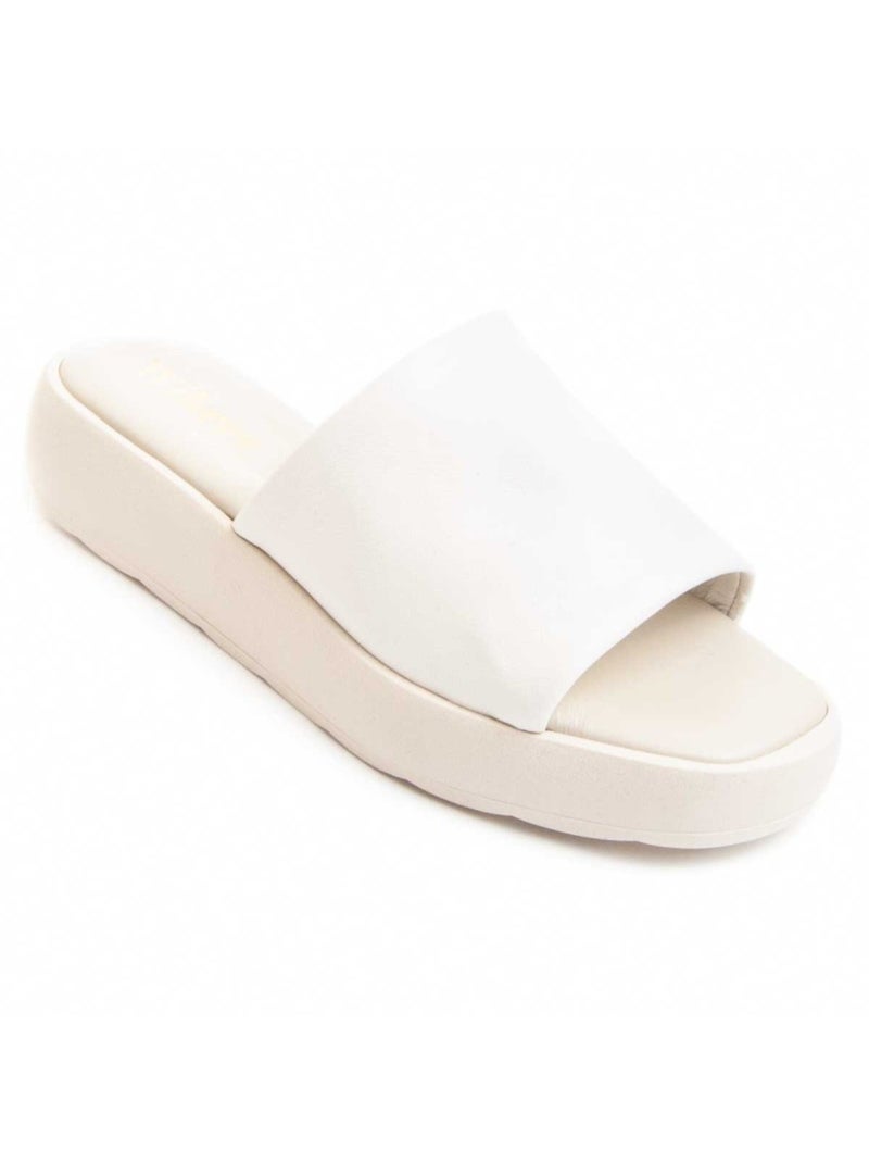 Sandalo basso pelle naturale wikers Bianco - Kiabi