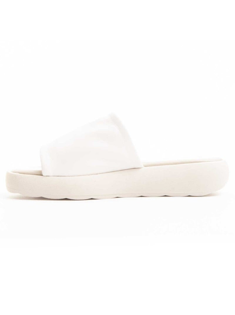 Sandalo basso pelle naturale wikers Bianco - Kiabi
