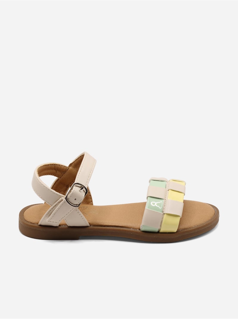 Sandalo cinturino incrociato Beige - Kiabi