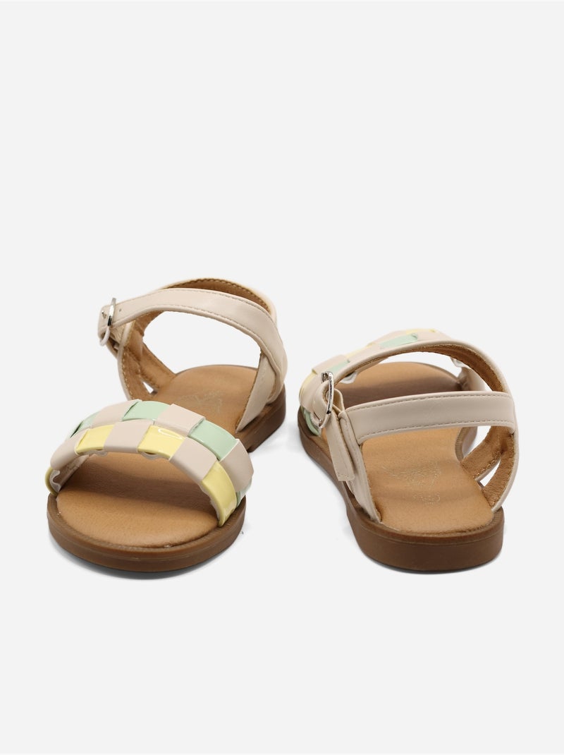 Sandalo cinturino incrociato Beige - Kiabi