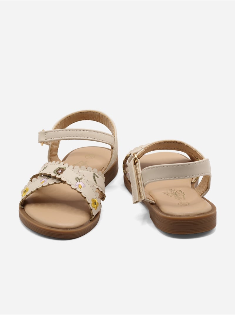 Sandalo cinturino incrociato Beige - Kiabi
