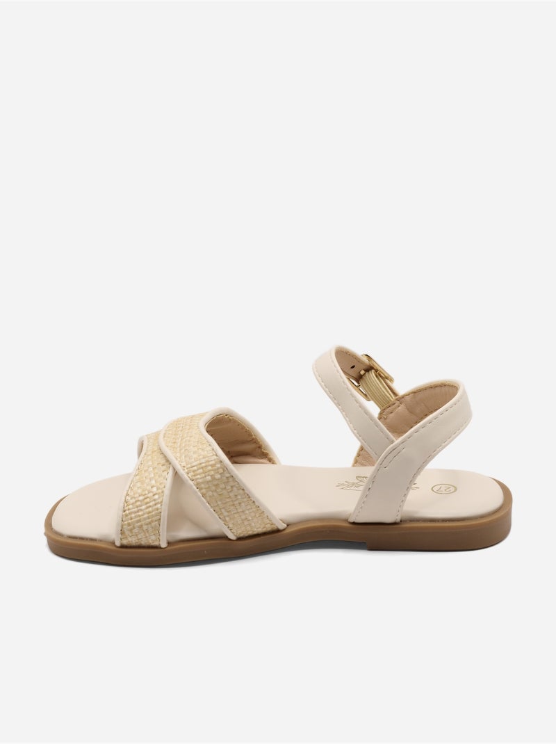 Sandalo cinturino incrociato Beige - Kiabi