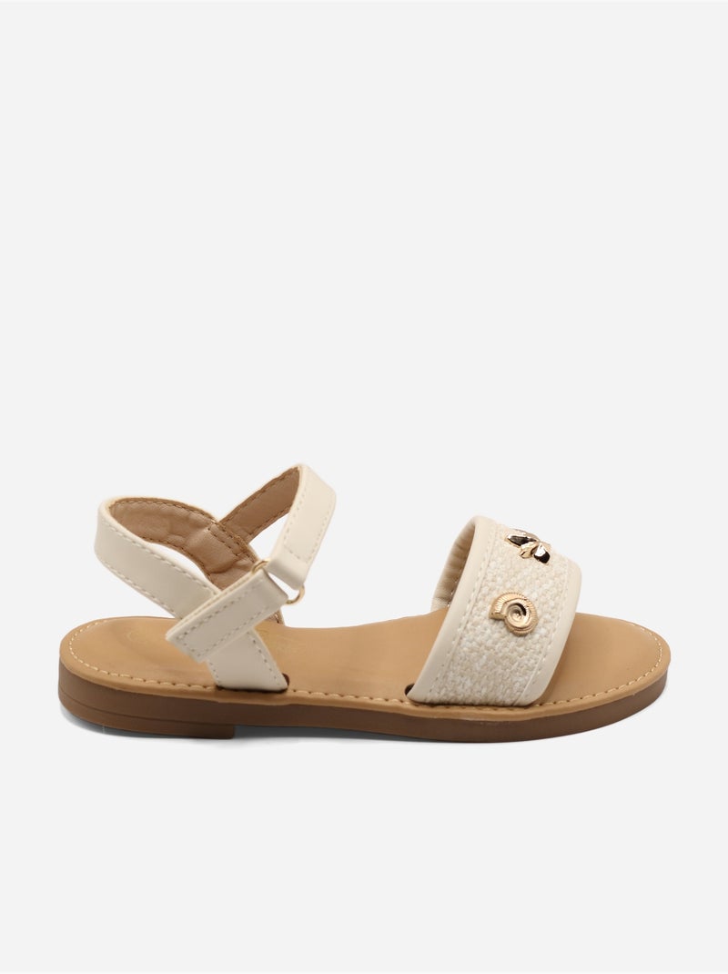 Sandalo cinturino incrociato Beige - Kiabi