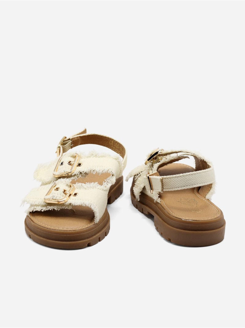 Sandalo cinturino incrociato Beige - Kiabi