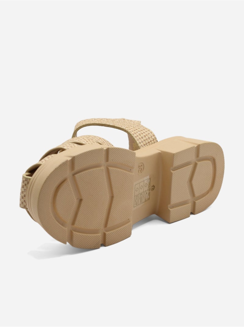Sandalo cinturino incrociato Beige - Kiabi