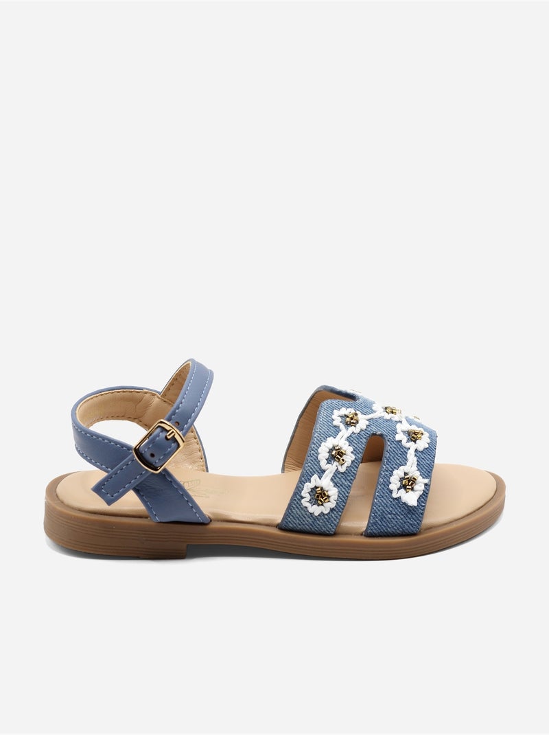 Sandalo cinturino incrociato Blu - Kiabi