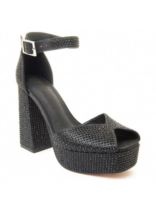 Sandalo Con Tacco Materiale Sintetico E Tessile Montevita - Kiabi