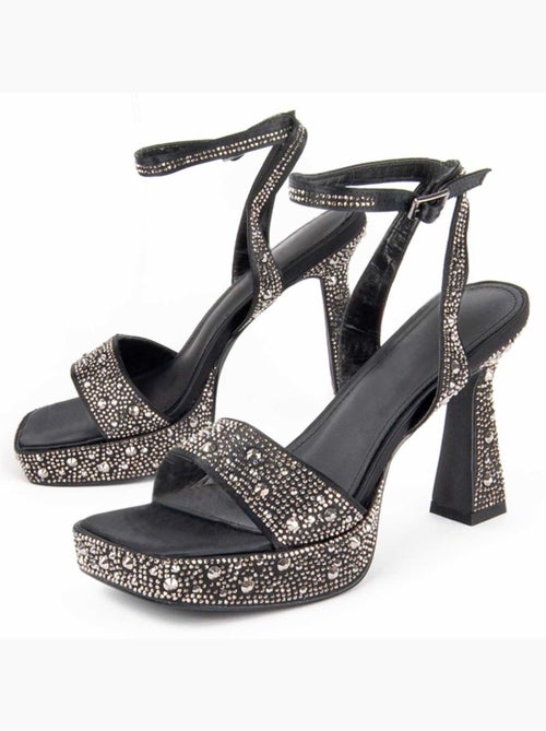 Sandalo Con Tacco Materiale Sintetico E Tessile Montevita - Kiabi