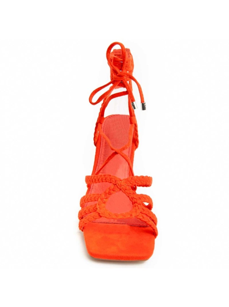 Sandalo Con Tacco Materiale Sintetico Montevita Arancione - Kiabi