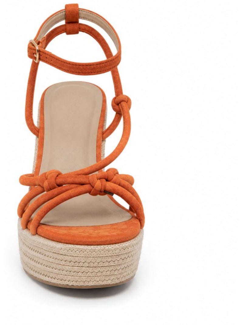 Sandalo con tacco materiale sintetico montevita Arancione - Kiabi