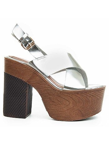 Sandalo Con Tacco Materiale Sintetico Montevita