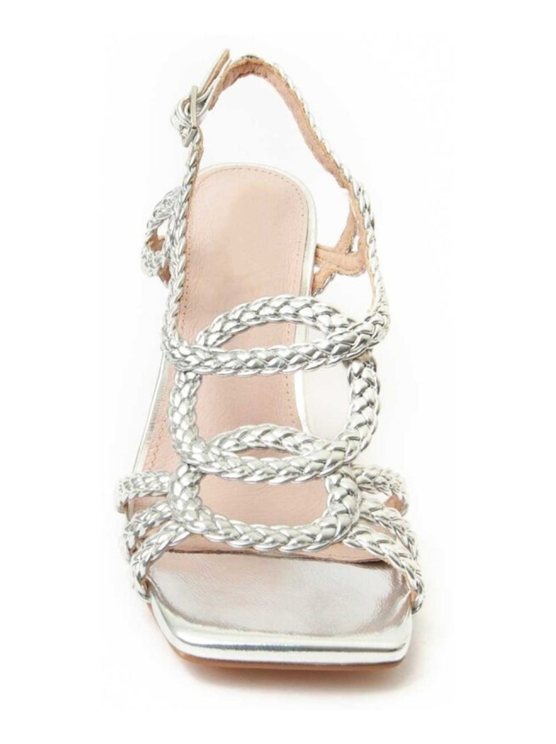 Sandalo Con Tacco Materiale Sintetico Montevita Argento - Kiabi