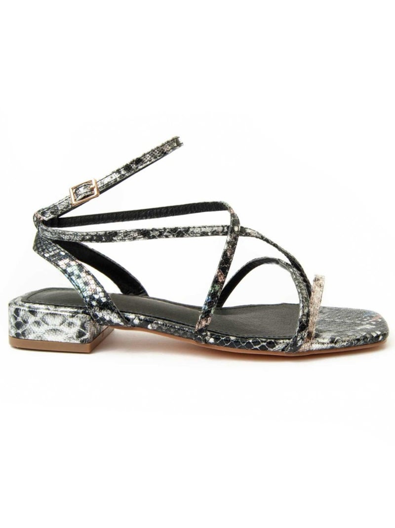 Sandalo Con Tacco Materiale Sintetico Montevita Argento - Kiabi