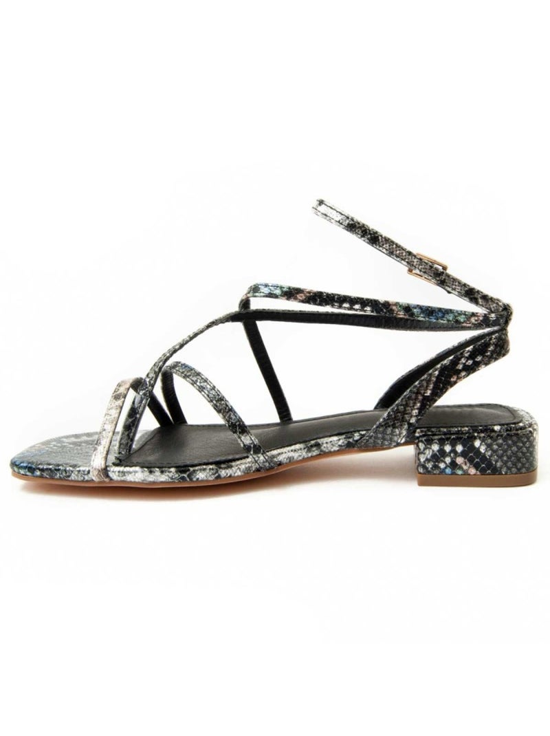 Sandalo Con Tacco Materiale Sintetico Montevita Argento - Kiabi