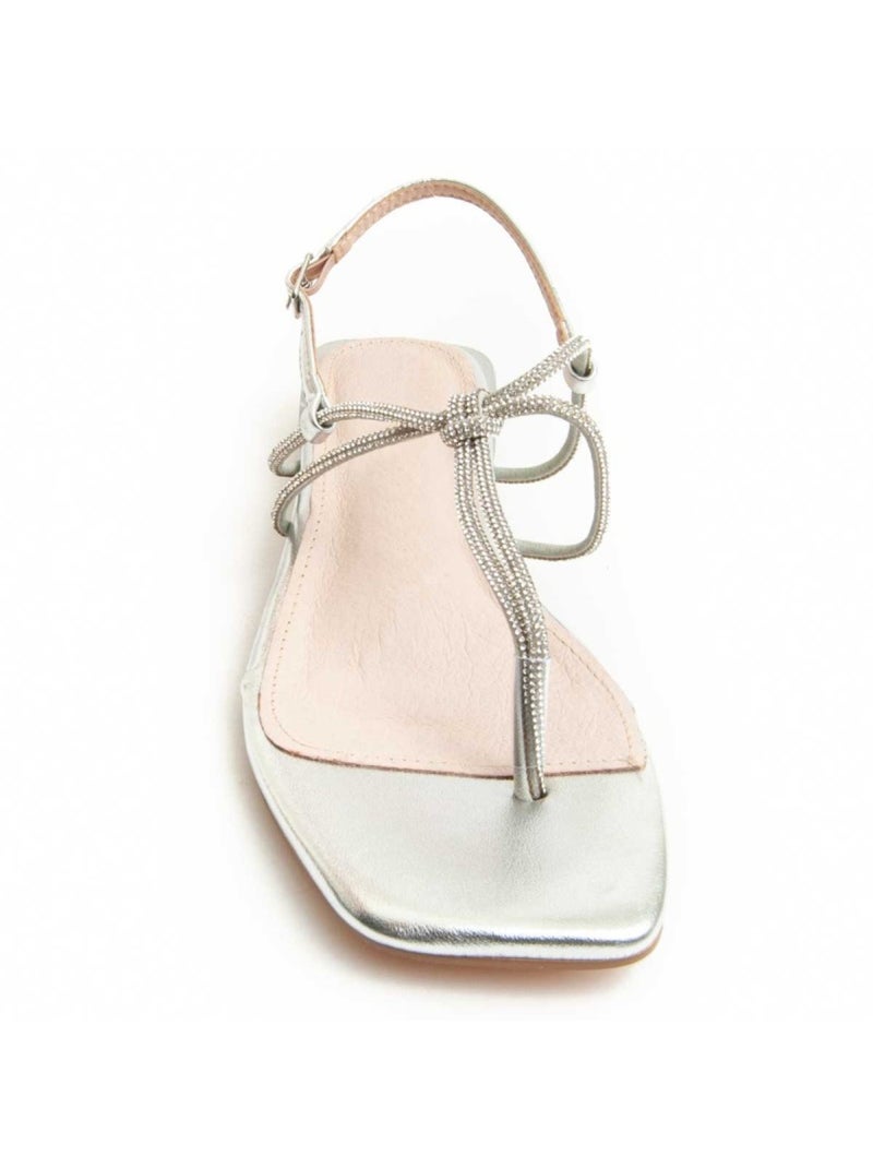 Sandalo Con Tacco Materiale Sintetico Montevita Argento - Kiabi