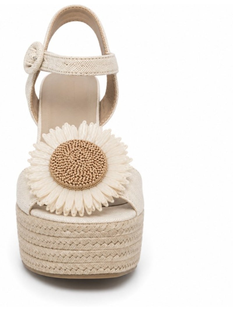 Sandalo con tacco materiale sintetico montevita Beige - Kiabi