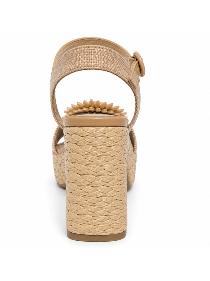 Sandalo con tacco materiale sintetico montevita Beige - Kiabi