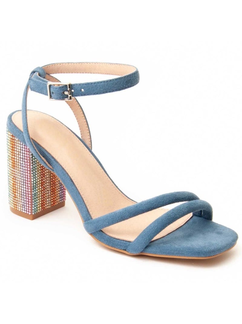 Sandalo Con Tacco Materiale Sintetico Montevita Blu - Kiabi