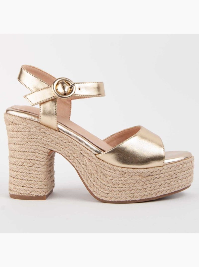 Sandalo Con Tacco Materiale Sintetico Montevita Dorato/Oro - Kiabi