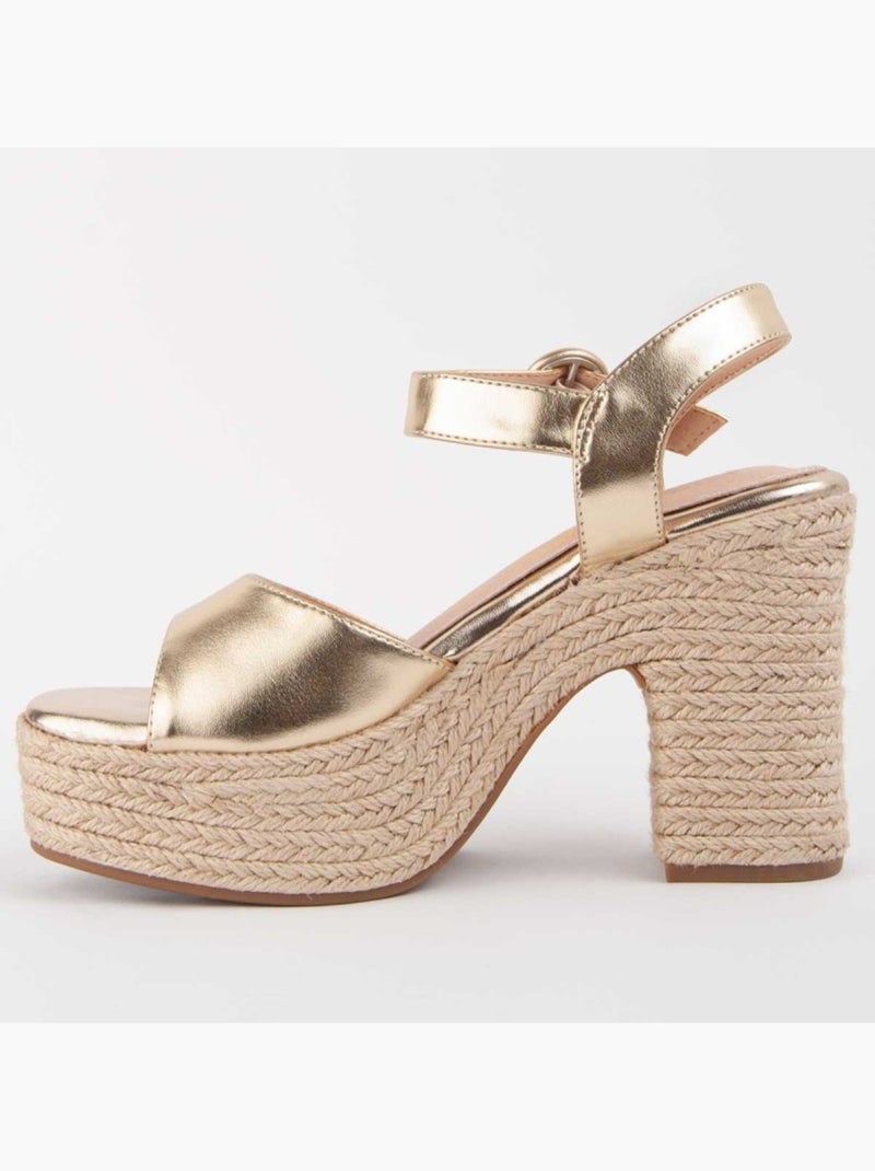 Sandalo Con Tacco Materiale Sintetico Montevita Dorato/Oro - Kiabi