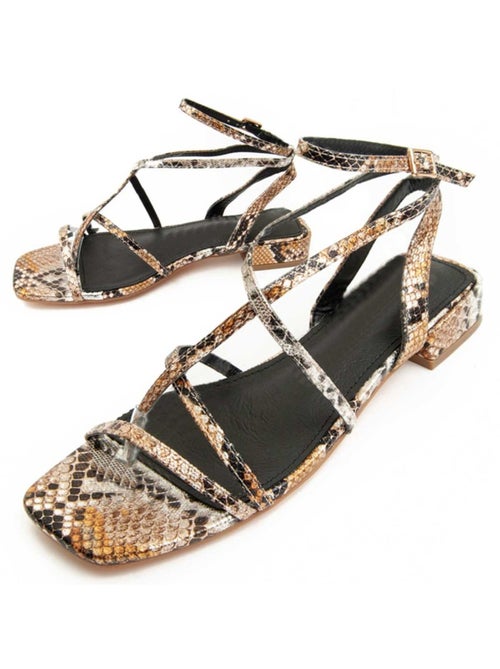 Sandalo Con Tacco Materiale Sintetico Montevita - Kiabi