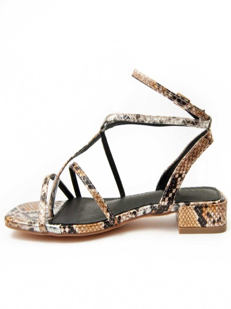 Sandalo Con Tacco Materiale Sintetico Montevita Dorato/Oro - Kiabi